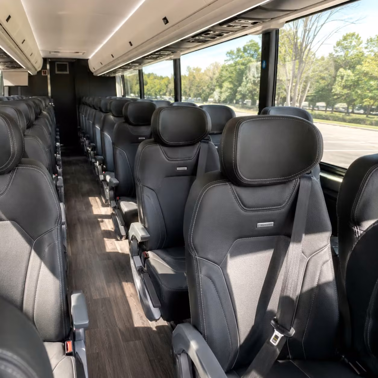 napa charter bus interior
